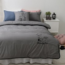 여니홈 (간절기이불) 코끼리 이불 패드 베개 100수 고밀고 면 봄 여름 차렵