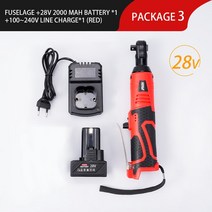 전동라쳇 임팩렌치 깔깔이바 호환 12V 18V 임팩트 렌치 무선 충전식 전기 38 인치 직각 래칫 드라이버 전동, 07 28V Red 1Battery_02 EU