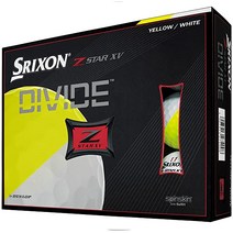 Srixon 스릭슨 ZSTAR XV DIVIDE 옐로우 화이트 투톤 골프볼, Z-STAR XV