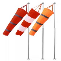 윈드삭 풍향기 1m 풍량 기상관측 방향 자루, 0.8m 주황색 형광등