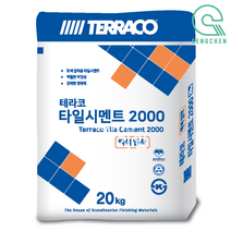 테라코 타일시멘트 2000(압착) (20kg), 백색, 1EA