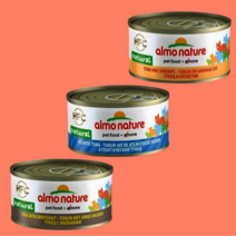 알모네이쳐 고양이 주식캔 HFC 70g, 참치&닭고기&치즈
