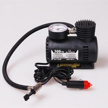 12V 자동차 전기 미니 컴팩트 압축기 펌프 자전거 타이어 공기 팽창기 300psi 새로운 휴대용, 01 Black