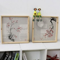 il302-우드프레임액자_사군자매화(중형), 이미지1