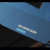 심플한 번호만있는 전화번호스티커 주차번호, 13cm둥근체(실버)