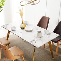 비앙코카라라 마블링 패턴 테이블 대리석상판1200 식당 주방 인테리어 모던