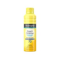 뉴트로지나 비치 디펜스 스프레이 선스크린 넓은 스펙트럼 SPF 70 빠른 흡수 바디 미스트 방수 오일 프리 UVAUVB 자외선 차단 6.5온스