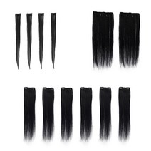 55cm 내가하는 셀프가발 탈부착 똑딱핀 인모피스 12피스 2종, #1B, 12(A)1핀x4개+2핀x6개+3핀x2개