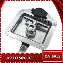 적재함 트럭 화물차 래치 용 트레일러 도어 t 핸들 대형 잠금 캠퍼 rv 도구 상자 용 스테인레스 키 쉬운 설치, 없음, 기본