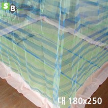추달린 사각모기장 대 250x180/방장/브라인드/국산/모기퇴치, 블루, 1개