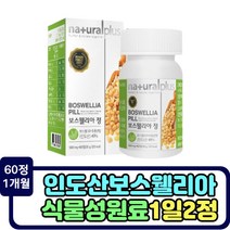 인도산 보스웰리아 원물 보스웰릭산 Boswellia 타블렛 60정 유향나무 프랑킨센스 수액 비타민D3 비타민B군 유항 보수엘리아 성분 먹는방법