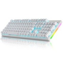 콕스 교체축 사이드 RGB 기계식 게이밍 키보드 갈축, 화이트, CK450, 일반형