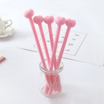 잘써지는 기념품 인쇄가능 제작 답례품 볼펜 하트볼펜 개업, 인쇄-미포함
