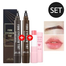 (1+1+립밤) 리르 포크 타투아이브로우 틴트, 포크_그레이블랙+포크_그레이블랙+딥클렌저, 1세트