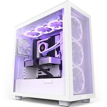 NZXT H7 Flow Matte White 미들타워 케이스, 1개, 선택하세요