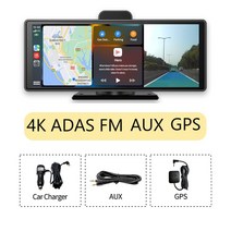 블루투스 카플레이 어댑터 4k 10.26quot 대시 캠 무선, adas에서 gps로, 64g TF 카드