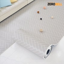 제로벨 18T PVC 층간소음방지 롤 매트 폭 140cm x 8m 유아 어린이 놀이방매트, 헤링본 그레이