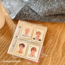 23년다이어리 회사 업무용 다이어리 무지 MINKYS-Kawaii Little Puppy Dog Pocket Notebook Kpop Photocard DIY 북 저널 일정 플래너, [06] sleeves 1 inch