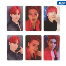 아이돌 포토카드 Kpop Exo 백현 솔로 6 번째 앨범 집착 Lomo 카드 패션 자체 제작 종이 사진 포토 개/대, 06 06
