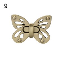 레트로 회전 잠금 금속 버클 꿀벌 모양 핸드백 지갑 가방 걸쇠 하드웨어 DIY 바느질 액세서리 가죽 공예, 9, 9