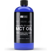 퓨어오가닉 카프릴산 카프릭 MCT오일 32floz 946.4ml, 개, 32온스