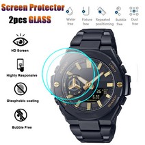액정 보호필름 강화유리 2PCS 카시오 G-shock GST-B500BD/B100GB/B400GB GA-700SKC/100SKC/2100HUF HD 투명 시계 화면 보호 필름 용, [02] GST-B100GB