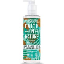 Faith in Nature 천연 코코넛 핸드 앤 바디 로션 모이스처라이징 400ml, 4개