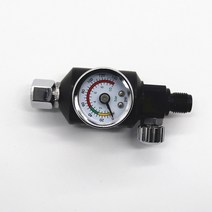 에어 레귤레이터 스프레이 건 조절기 및 공기 필터 공기 조절기 필터 도구 알루미늄 바디 스프레이 건 압력 조절기 게이지, 검은색, 3.Black