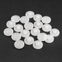 베벨 기어 수리 베어링 Uxcell 20Pcs C202/C282/C322A 2mm 구멍 직경 흰색 플라스틱 기어 장난감 액세서리, 02 28 Teeth_01 2mm
