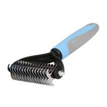 도매 애완 동물 Dematting 브러시 고양이 손질 느슨한 Underlayers 얽힌 헤어 리무버 빗 개 곱슬 머리 레이크 청소 도구를 제거, 블루-L, 하나