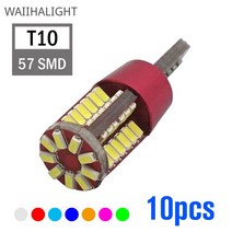 T10 168 192 W5W 57 SMD 3014 LED Canbus 오류 없음 자동차 마커 라이트 주차 램프 웨지 전구 10 개, 01 10pcs blue
