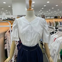 레코브 튤립퍼프소매블라우스 LU61B7BL540XWH