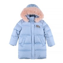 게스키즈 NC12 소프트블루 다운 보온성이 좋은 여아용 롱다운점퍼 G19KAJ020 S9100739