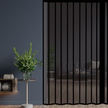 이케이몰 홀딩도어 자바라 편개 투명 브라운 가로사이즈 87cm x 세로사이즈