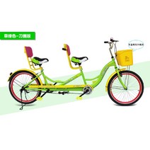 로드자전거 가족 커플 성인 2인용 공원 피크닉 4인승 바이크 투어링 투어, 2인용 더블 그린 옐로우