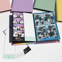 [유스토리]인생네컷 앨범 사진첩 포토북 리무벌앨범 포토이즘 앨범 폴라로이드 앨범 초음파 포토북 스티커사진앨범, 메모지4장+채움PVC1장, 레몬