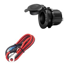 파워뱅크용 방수방진 시거소켓 시거잭 12V, 케이블 포함 (10A 휴즈&터미널 포함)