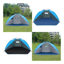 2인용 피크닉 해변 그늘막 텐트 220X120CM 블루 비치텐트 소풍돗자리