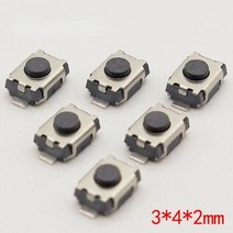 택타일 50PCS SMD 2Pin 3X4MM 촉각 택시 푸시 버튼 마이크로 스위치 순간
