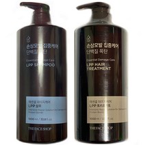 더페이스샵 에센셜 데미지케어 엘피피 샴푸 + 트리트먼트 2종세트 (1000ml+1000ml)