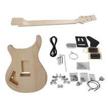 aiersi diy 미완성 prs 일렉트릭 기타 키트 베이스우드 바디 악기 기타 모든 하드웨어 포함, ek010s, 38인치, ek010s