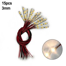 사전 유선 화이트 스트립 LED SMD 조명 자체 접착 유연한 12V 18V 철도 및 건물 레이아웃 15 개, [02] WARM LIGHT