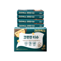 크리넥스 콧물전용 코편한 티슈, 5개, 60매
