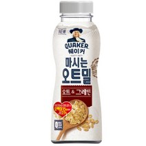 칠성 쉐이크 아침 식사 대용 퀘이커 마시는 오트밀 오트 & 그레인 건강식 간편식 식단조절 선식 50G 20개, 5세트