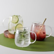 웨일스 내열유리 손잡이 유리컵 3size 택1p, 320ml(소)