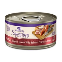 웰니스 코어 시그니쳐 플레이크 참치 & 연어 79g x 12개 고양이 주식캔 습식사료, 레이크 참치와 연어79g