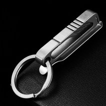 티타늄 남자 벨트 자동차 키 체인 상류층 초경량 EDC 허리 링 홀더 버클 선물, [01] Belt Clip Style, 1개