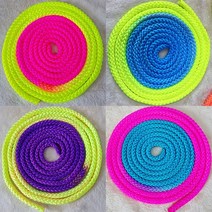 리듬체조 줄 2부 경기용 2색믹스, 없음-핑크+노랑