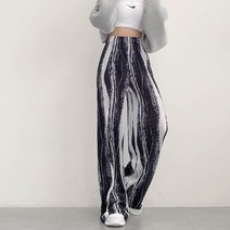 입꼬 찰랑찰랑 타이다이 나염 플리츠 밴딩 롱팬츠