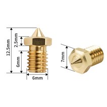 3D 프린터 용 0.2mm-1.2mm 하이 플로우 CHT 노즐 1.75mm 필라멘트 V6 클론 황동 구리 프린트 헤드 부품, 01 0.2 미리메터_02 2PCS